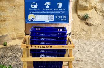 Beach Cleanup Station Seascape