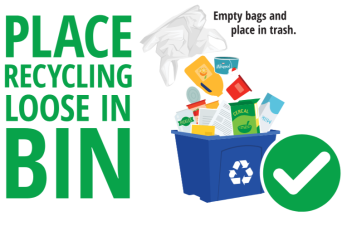 Remember to Leave Plastic Bags out of the Organics and Recycling Carts