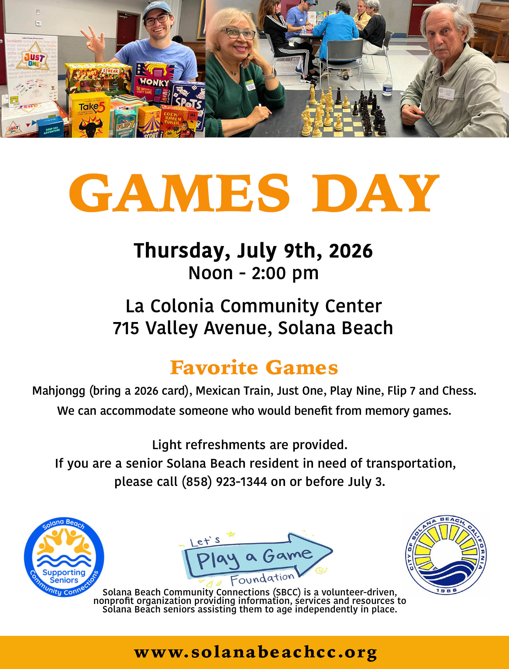 Games Day Flyer